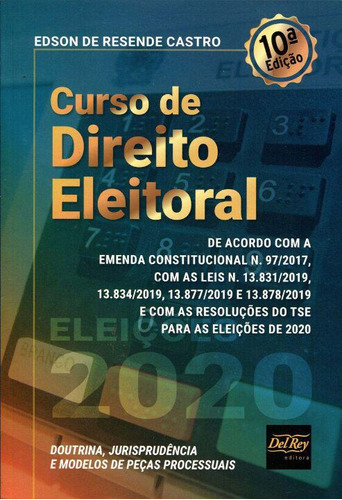 Libro Curso De Direito Eleitoral 10ed 20 De Castro Edson De