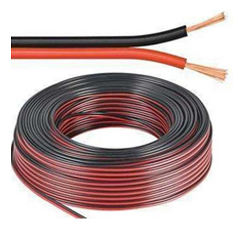 Cable Polarizado Rojo Y Negro 2 X 0,50mm  X Rollo 10mts.  Rq