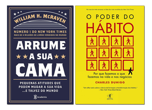 Livro Arrume Sua Cama + O Poder Do Habito - Frete Gratis