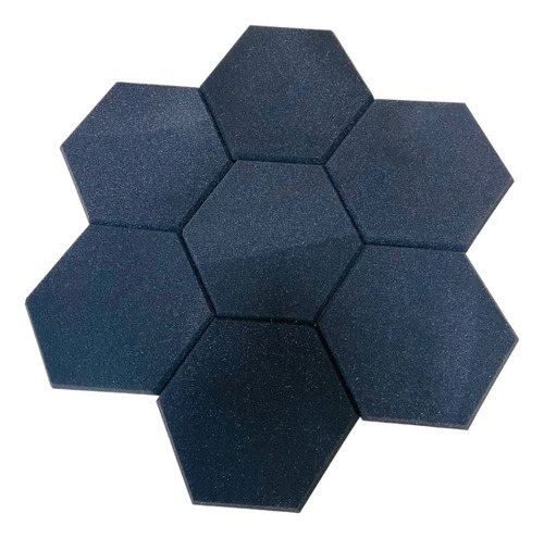 Espuma Acústica Hexagonal C/10 Und 30cm X 3,5cm Lisa