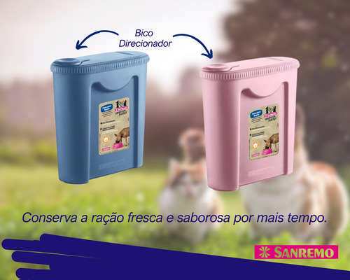 Porta Ração Pote Com Tampa Pet Gato Cachorro Dispenser