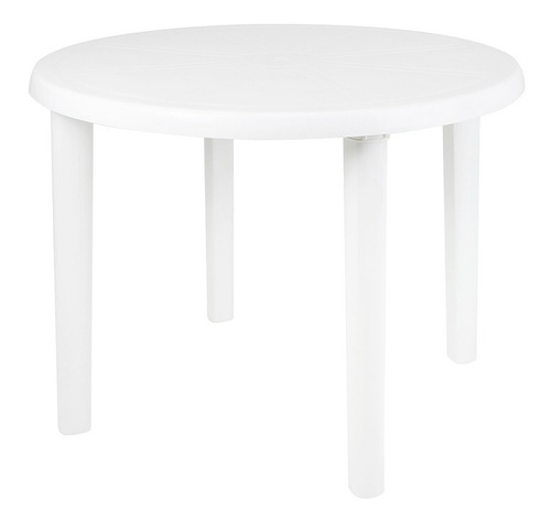 Mesa Plástica Desmontável Mor 91x91cm Branca - 15151451
