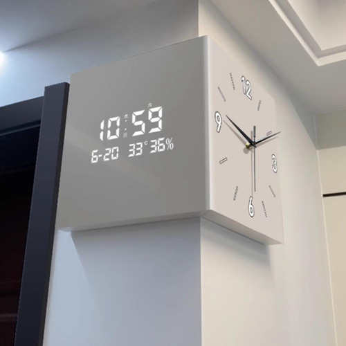 M Reloj De Pared De Reloj Cuadrado De Pared Moderno De Doble