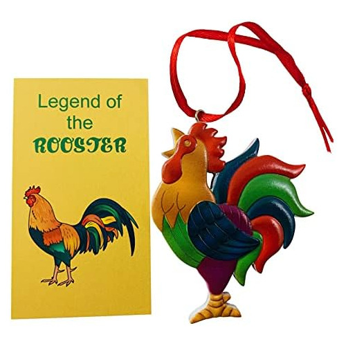 Legend Of The Rooster Ornament Set Colgante Decoración...