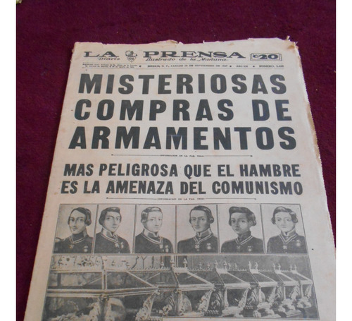 Periodico La Prensa Niños Heroes Chapultepec 1947 Cine (Usado)
