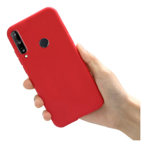 Estuche Silicone Case Compatible Con Huawei Y6p Gamuza 