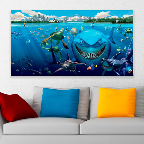 Cuadro Decorativo Buscando A Nemo Personajes Art 80x50cm