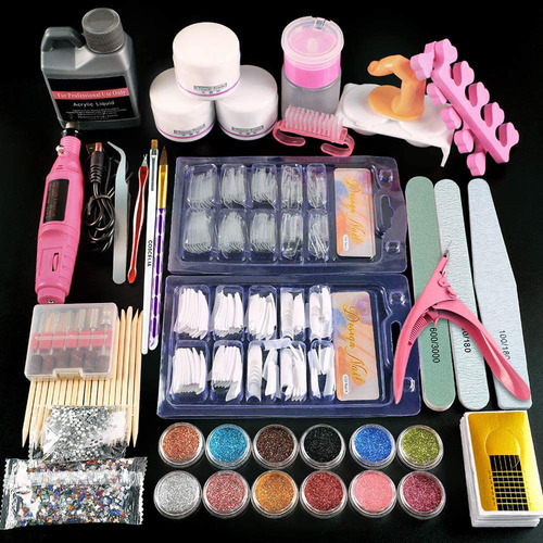 Kit De Uñas Acrílicas Para Uñas Postizas, Accesorio Completo