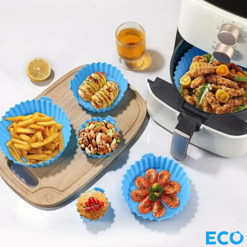 Set 6 Moldes Bandeja Antiadherente Freidora De Aire Lavables Surtido