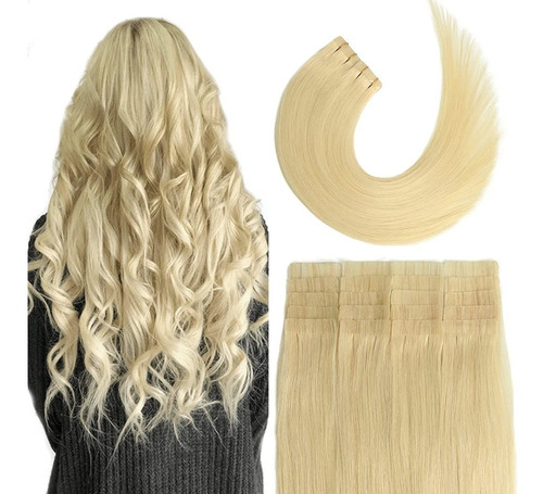 Extensiones Cabello Real 40gr 18in Platino