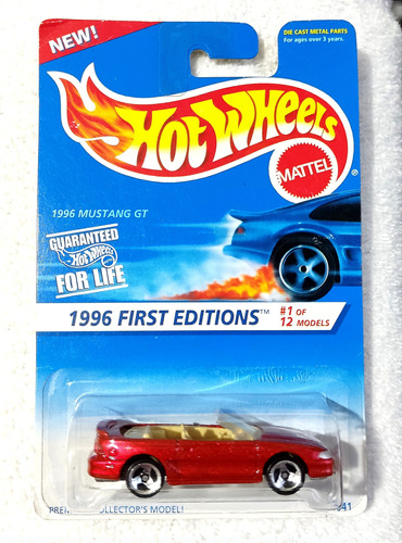 Mustang Gt 1996 Convertible, First Editions, Hot Wheels, A70