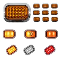Comprar 10 Plafon Rectangular 24 Led Bisel Cromado Camion 12-24v