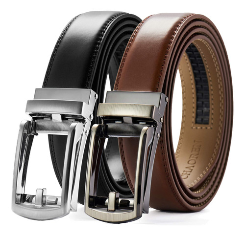 Chaoren Click Belt For Men 2 Pack - Cinturón De Vestir Para 