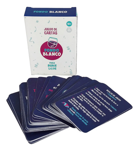 Juego Adultos 58 Cartas Beber Licor Fondo Blanco +18 Alcohol