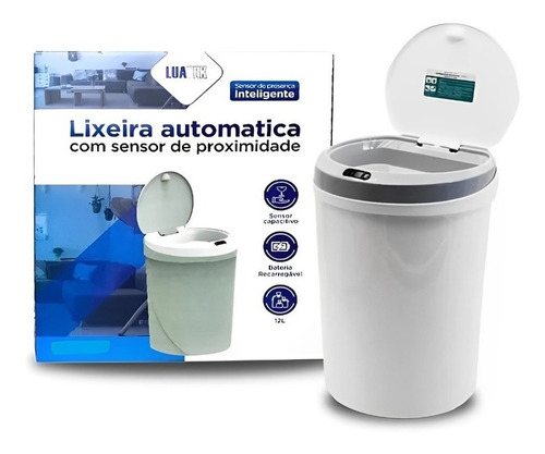 Lixeira Inteligente 5 Litros P/cozinha  Banheiro Automático