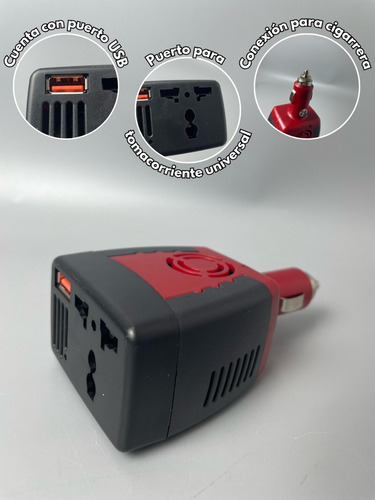 Inversor Electrico Para Cigarrera De Carro 150w 12v-110v