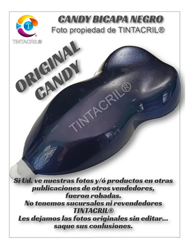 Pintura Candy Tricapa - Tinta Bicapa Candy X 1 Lt  Negro