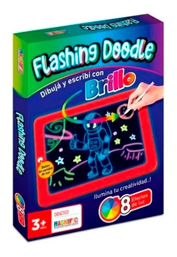 Flashing Doodle Pizarra Para Dibujo Led Infantil 2306 Pg