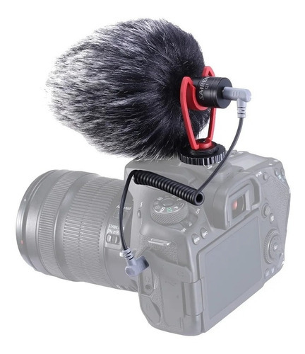 Micrófono de cámara estabilizador de tiro con luz anular Sairen Vm Q1