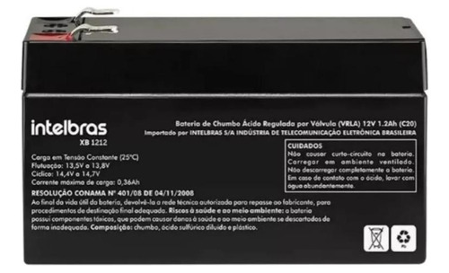 Bateria Chumbo-ácido 12v 1,2ah P/ Central De Alarme Xb 1212