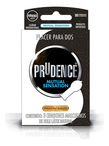 Condones De Látex Prudence Mutual Sensation 3 Condones Premium Quality