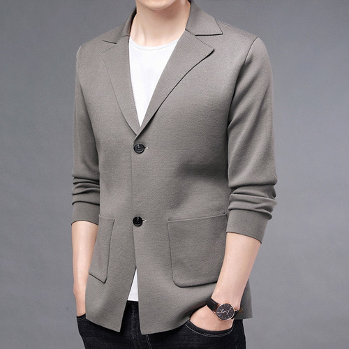 Chaqueta De Punto Para Hombre, Blazers, Abrigos, Tejidos A L