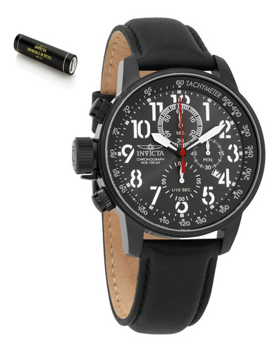 Relógio Invicta Iforce Preto Couro 28742 100% + Super Brinde