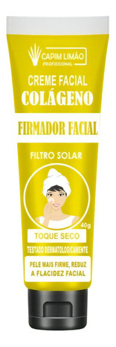 Creme Facial Colágeno Firmador Facial Capim Limão 40g