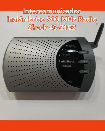 Intercomunicador Inalámbrico 900 Mhz Radio Shack Mod 43-3102