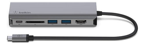 Belkin Hub Usb C, Base De Adaptador Multipuerto 6 En 1 Con H