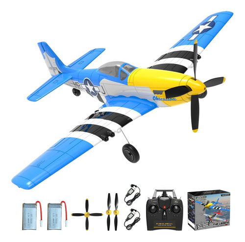Avión Rc Ckyschn P51 Mustang 4 Canales Para Principiantes Color