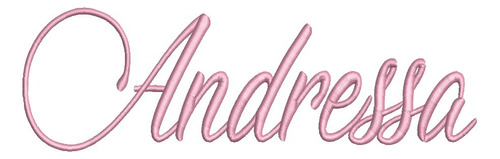 Matriz De Bordado - Nome Andressa - Fazemos Qualquer Nome Rosa-claro Nome Andressa Com Letra Cursiva