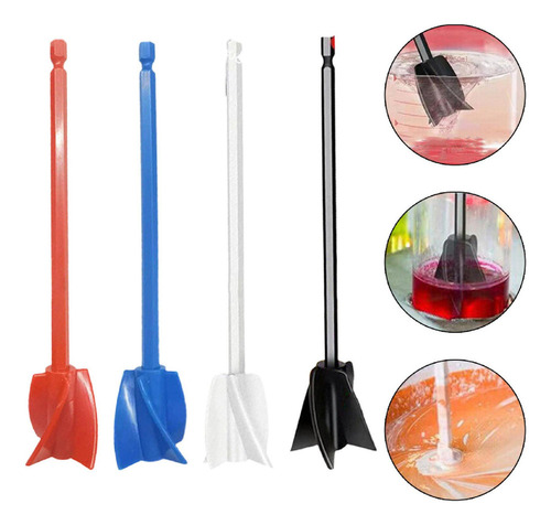 4 Piezas Paletas Mezcladoras, Agitadores De Pintura, Multi