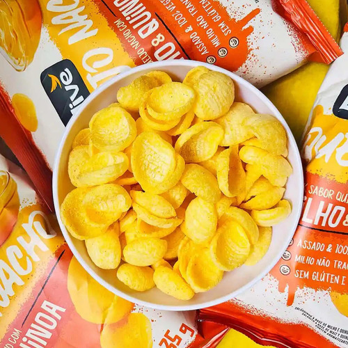 Kit 40 Snacks Belive Churrasco (20x) Queijo Nacho (20x) 35g