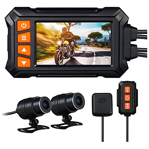 Cámara Motocicleta Md30 Dual 2k 30fps/1080p 60fps, Tod...