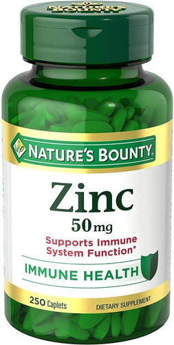 Zinc Nature's Bounty 50mg X 250 - L a $240