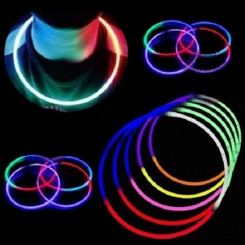 Combo Collar Quimico Bicolor Neon Glow X 100 Unidades