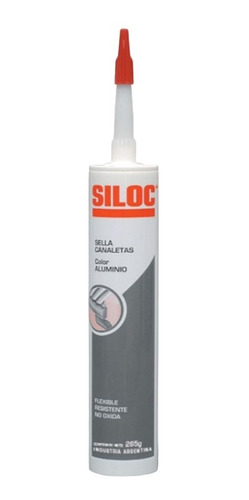 Sella Canaletas Color Aluminio Siloc Pintable X 265 Gramos