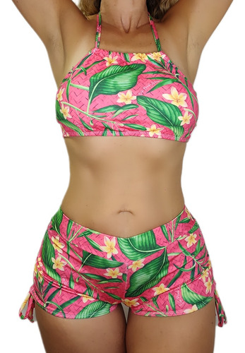 Imagem 5 de 5 de Biquíni Com Top - Shortinho Sunkini E Top Cropped