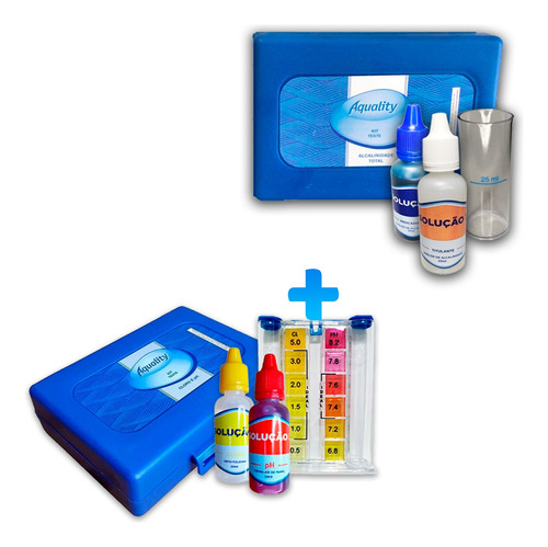 Kit Análise Água De Piscinas 1 Ph E Cloro + 1 Alcalinidade