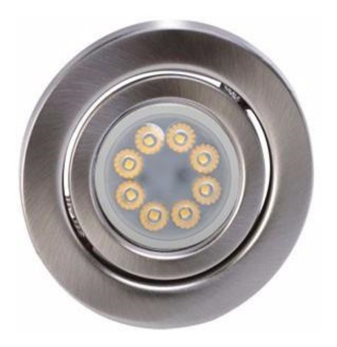 Imagen 1 de 10 de Pack Xpack X 2 Spot Redondo Movil Platil Completos Con Zocalos Gu10 Y Lamparas Dicroicas Led Marca: Candil 7w 220v
