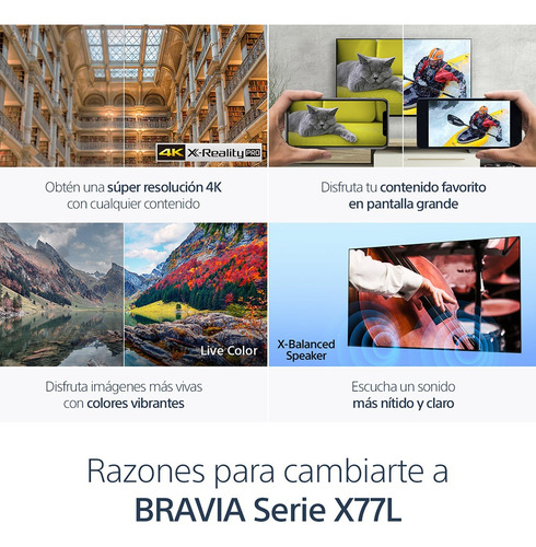 Televisor Smart Tv Sony 4k 85 Pulgadas Kd-85x77l Google Tv