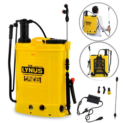 Pulverizador Costal À Bateria 18 Litros Pl-18b Lynus