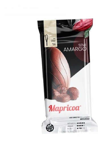 Chocolate Baño Mapricoa Semi-amargo Tableta X 500g