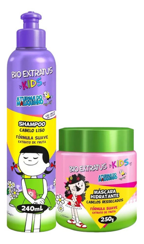 Kit Bio Extratus Kids Liso 1 Shampoo 240ml 1 Máscara 240g