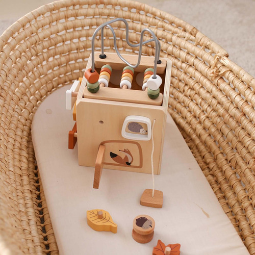 Cubo De Actividades De Madera Aprendizaje De Colores Para