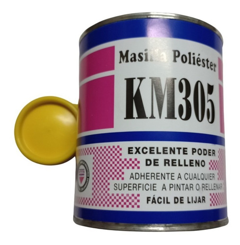 Masilla Poliéster 1kg Color Crema Km305 Apto Mármol Granito 