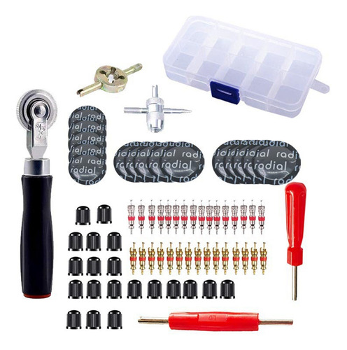 Kit De Parches Para Neumáticos, 70 Unidades, Resistente, Pel
