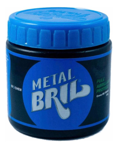 Crema Pulidora Metal Bril Metales Faros Parabrisas 250gr