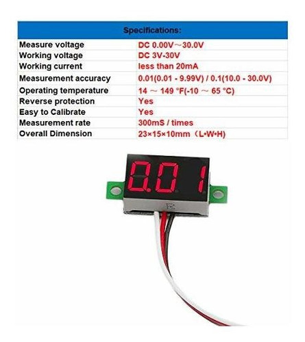 Herramienta 5 Cable Calibrable Dc 0 30 Rojo Digital